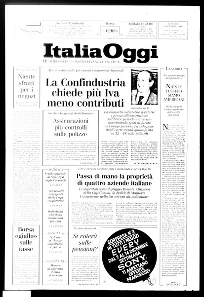 Italia oggi : quotidiano di economia finanza e politica